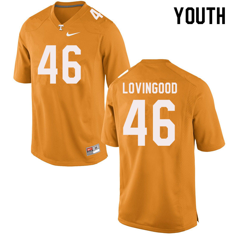 Youth #46 Riley Lovingood Tennessee Volunteers College Football Jerseys Sale-Orange